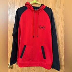 Under Armour Men's Red and Black Hoodie